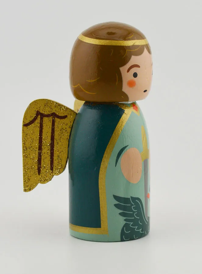 Beeld van Sint Michaël - 10cm (pic 3)