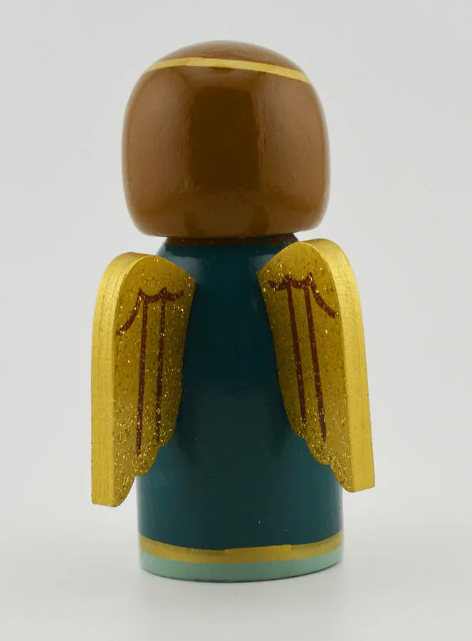 Beeld van Sint Michaël - 10cm (pic 4)