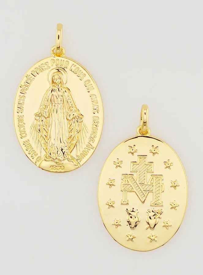 Wonderdadige Medaille 18k Verguld - 12mm (pic 1)