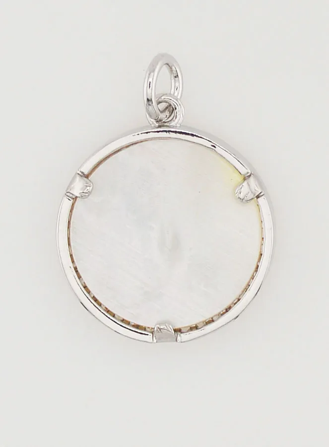 Ex Voto Hanger Parelmoer en Strass - 16mm (pic 2)