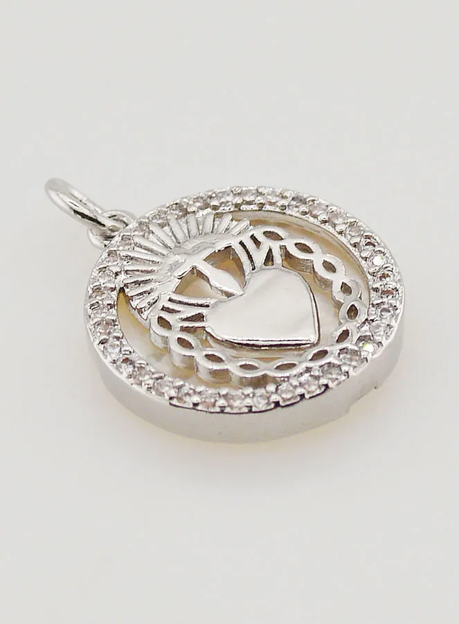 Ex Voto Hanger Parelmoer en Strass - 16mm (pic 3)