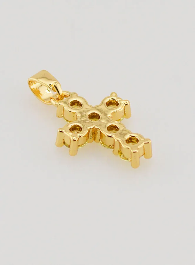 Kruis Hanger met Zirkonia - Amber (pic 4)