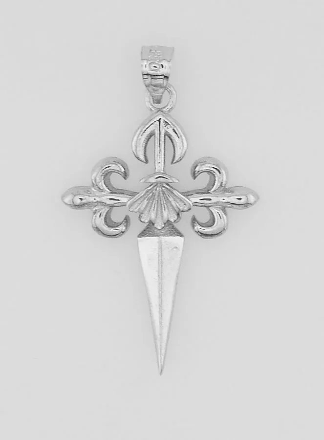 Zilveren Kruis van Sint Jacob - 20mm (pic 1)