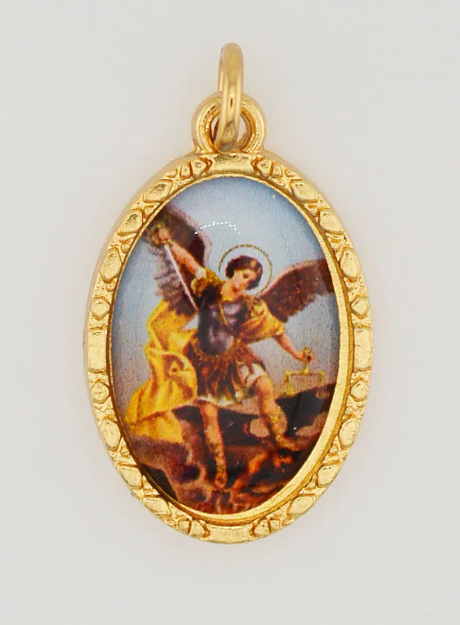 Medaillon met Gedraaide Rand 25mm - Sint Michaël (pic 1)