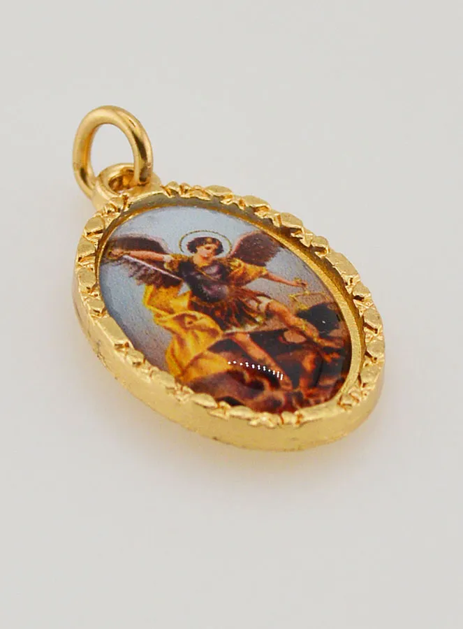 Medaillon met Gedraaide Rand 25mm - Sint Michaël (pic 3)