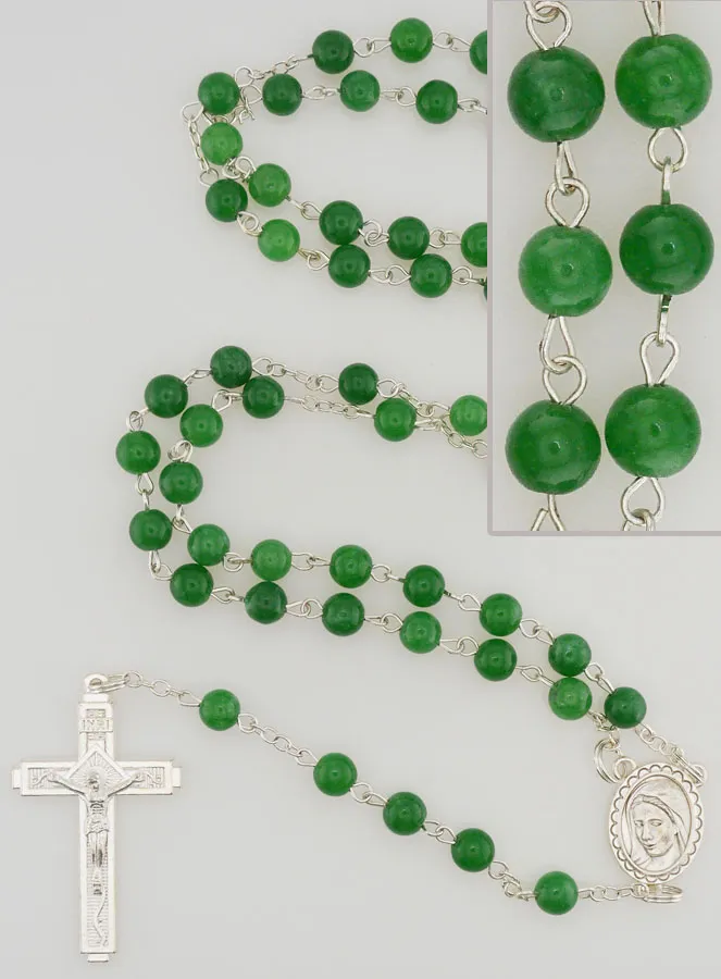 Rozenkrans van Natuurlijke Stenen - Jade (pic 1)