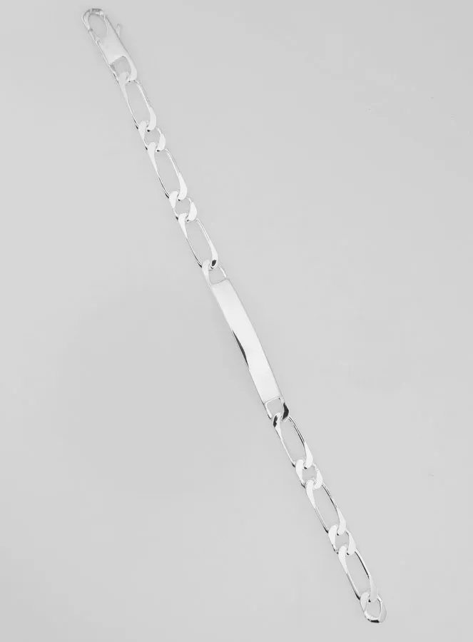 Zilveren Heren Armband - Figaro Schakels 6mm (pic 1)