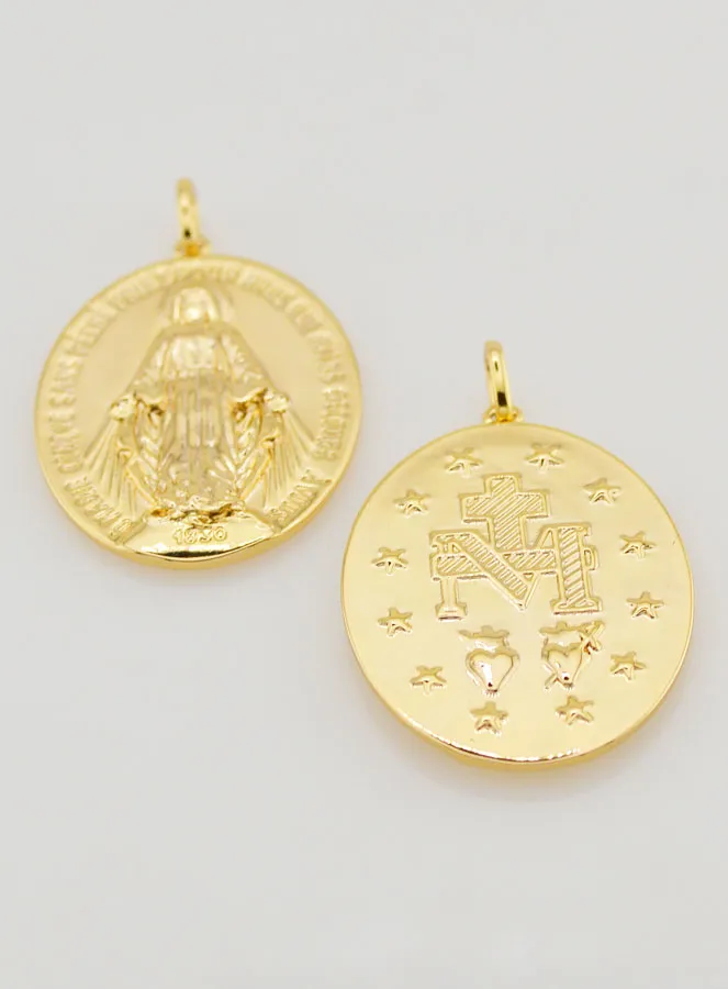 Wonderdadige Medaille 18k Verguld - 20 mm (pic 2)