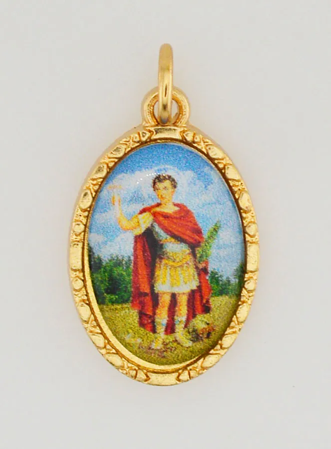Medaillon met Gedraaide Rand 25 mm - Heilige Expeditus (pic 1)