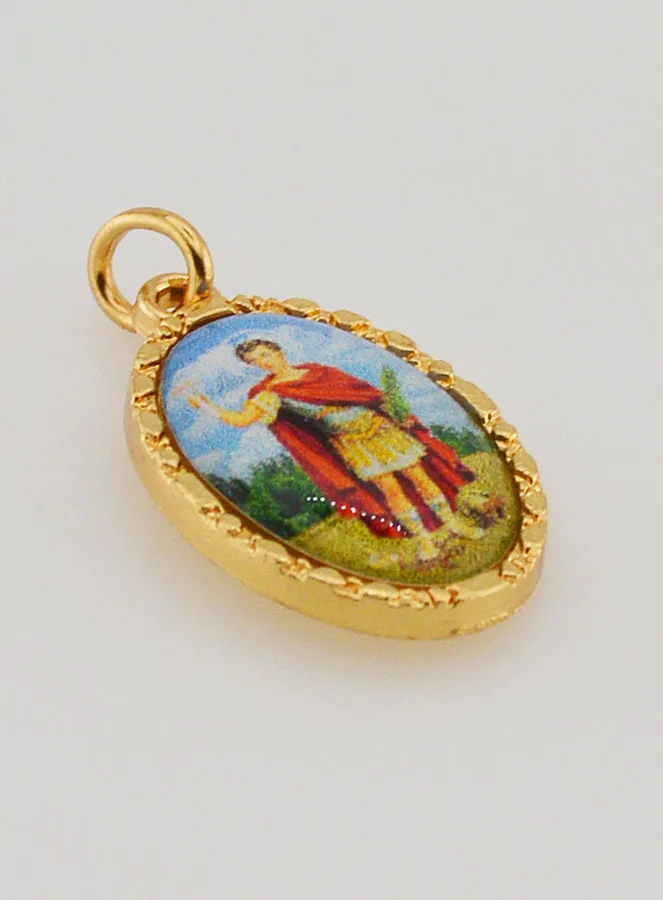 Medaillon met Gedraaide Rand 25 mm - Heilige Expeditus (pic 3)