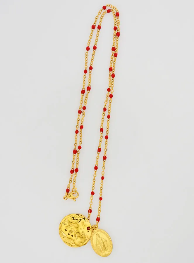 Wonderdadige Medaille en Ketting met Kralen (pic 2)