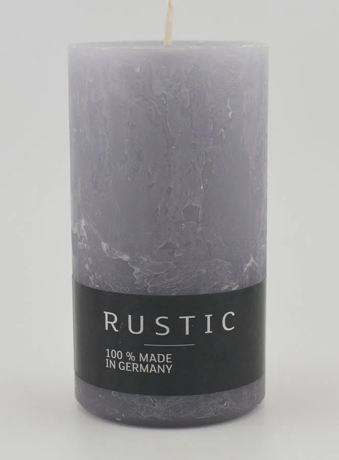 Decoratieve Kaars Rustic 38 uur - Grijs (pic 1)