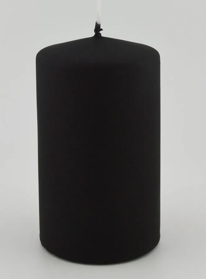 Decoratieve Kaars Mat Fluweel - Zwart (pic 1)