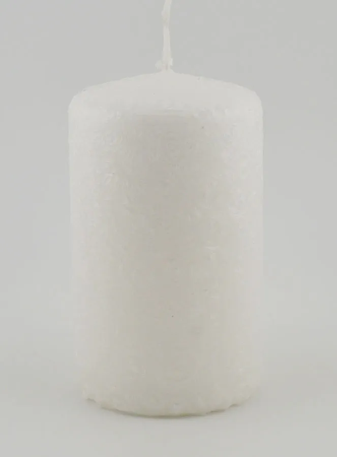 Kerstkaars met Ijs-Effect - Wit (pic 1)