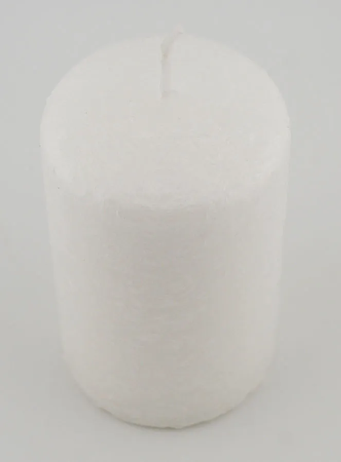 Kerstkaars met Ijs-Effect - Wit (pic 2)