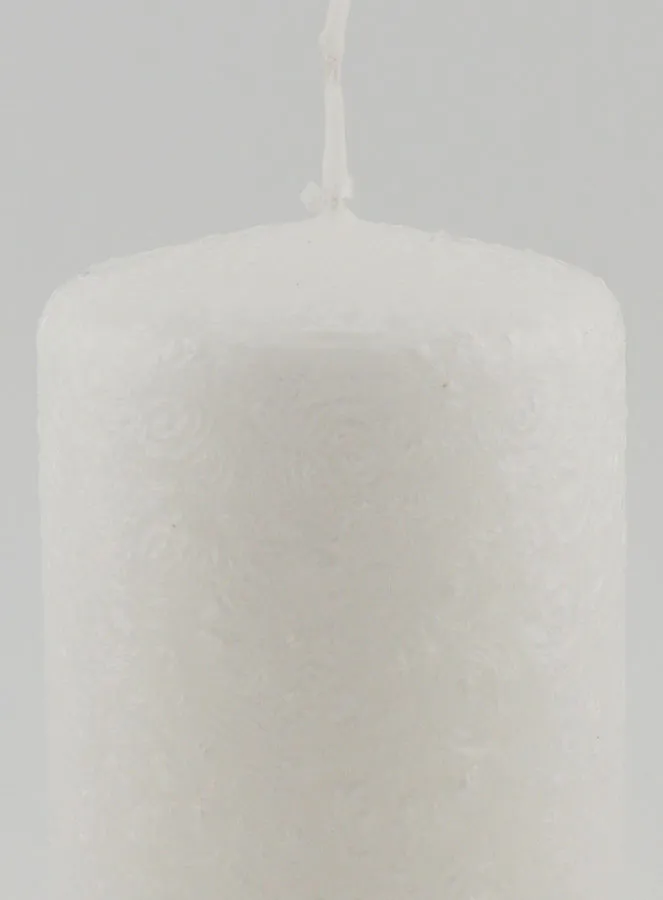 Kerstkaars met Ijs-Effect - Wit (pic 3)