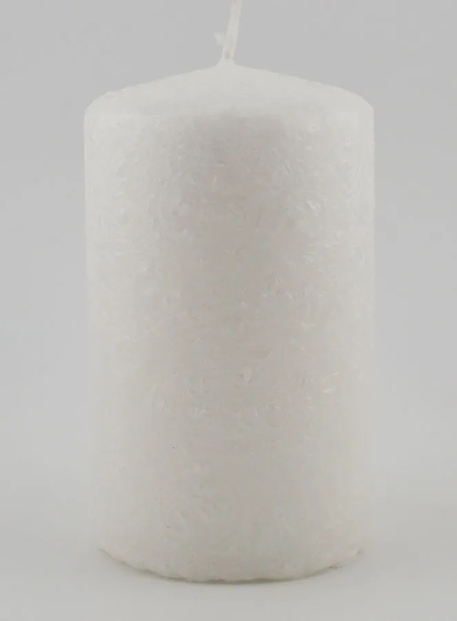 Decoratieve Kaars met Ijs-Effect - Wit (pic 1)