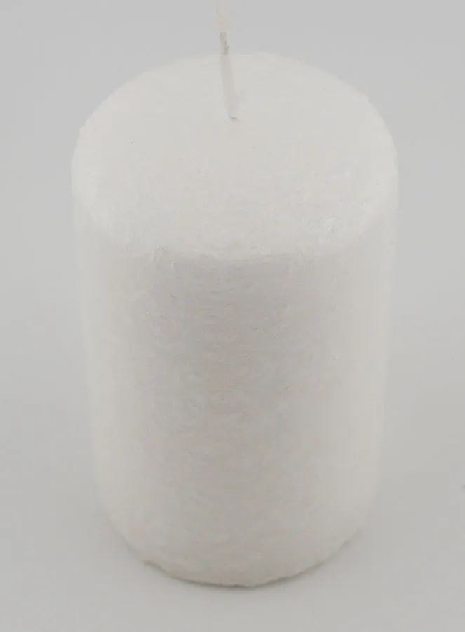 Decoratieve Kaars met Ijs-Effect - Wit (pic 2)