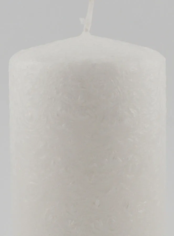 Decoratieve Kaars met Ijs-Effect - Wit (pic 3)