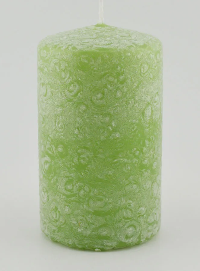Kerstkaars met Ijs-Effect - Groen (pic 1)