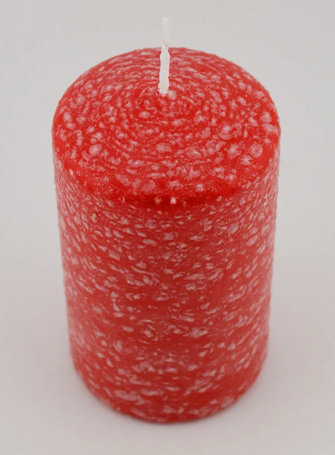 Kerstkaars met Ijs-Effect - Rood (pic 2)