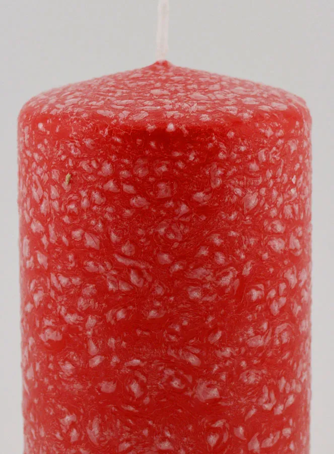 Kerstkaars met Ijs-Effect - Rood (pic 3)