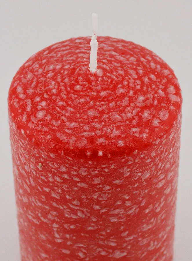 Kerstkaars met Ijs-Effect - Rood (pic 4)