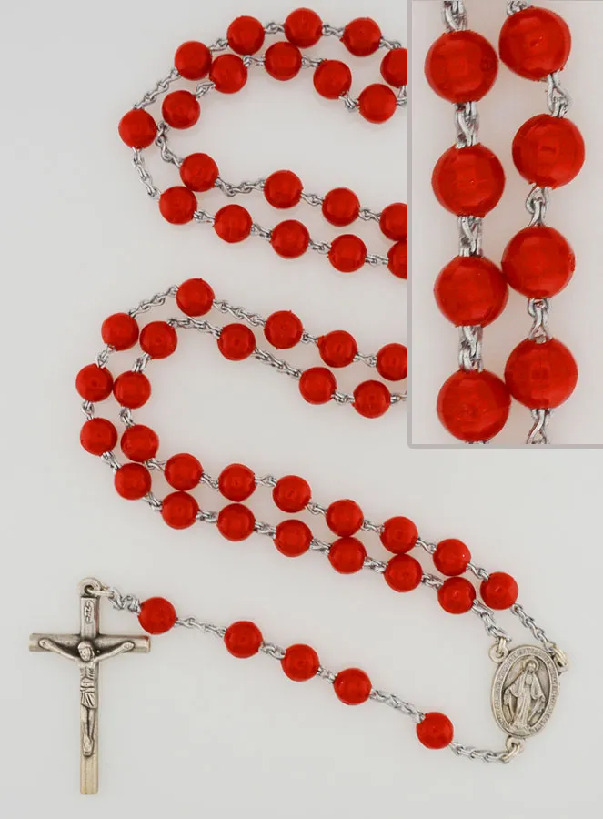 Rozenkrans met de Wonderdadige Medaille - Rood (pic 1)
