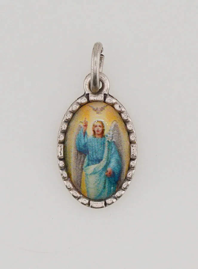 Medaillon met Gedraaide Rand 15 mm - Heilige Gabriël (pic 1)