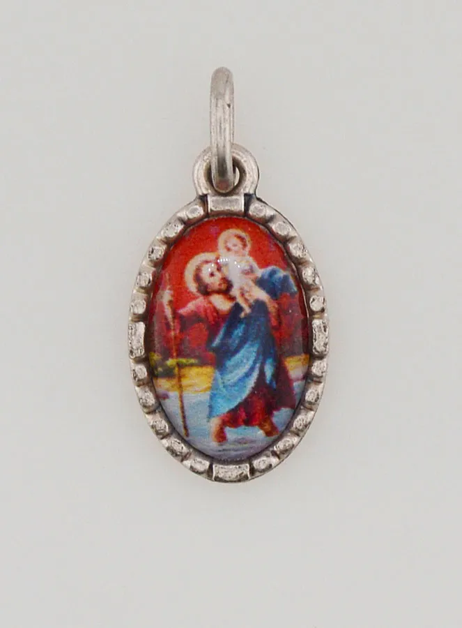 Medaillon met Gedraaide Rand 15 mm - Sint Christoffel (pic 1)