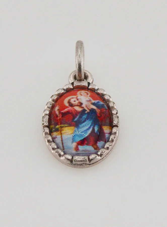 Medaillon met Gedraaide Rand 15 mm - Sint Christoffel (pic 2)