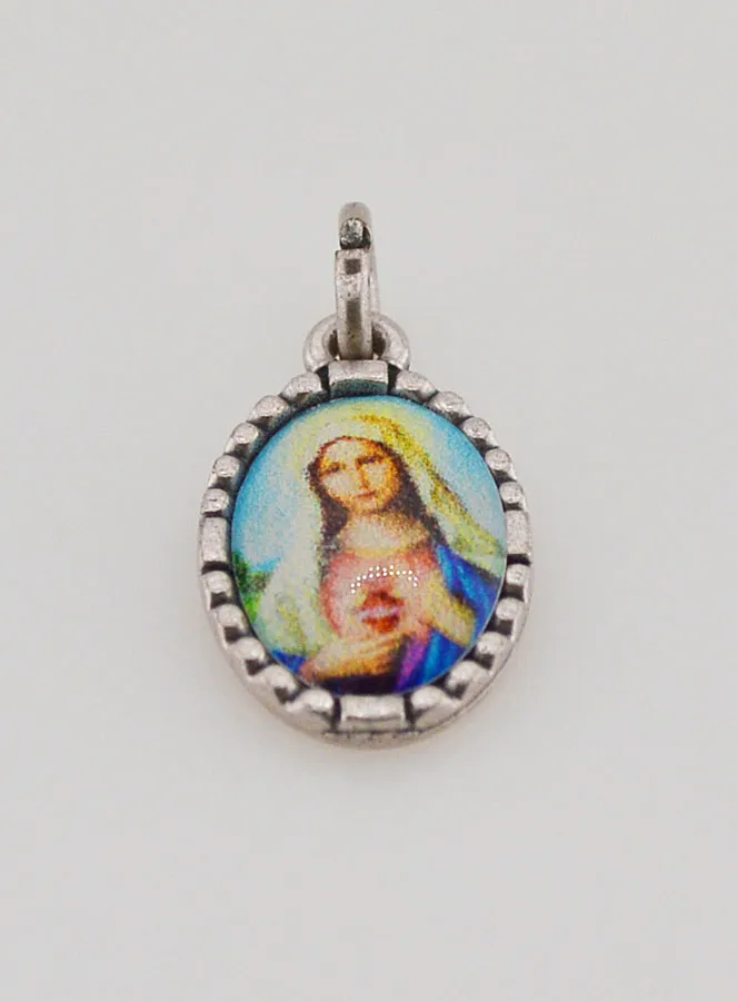 Medaille met Gedraaide Rand 15 mm - Heilig Hart van Maria (pic 2)