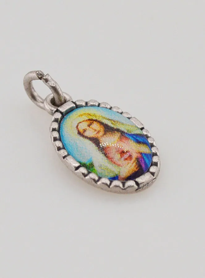 Medaille met Gedraaide Rand 15 mm - Heilig Hart van Maria (pic 3)