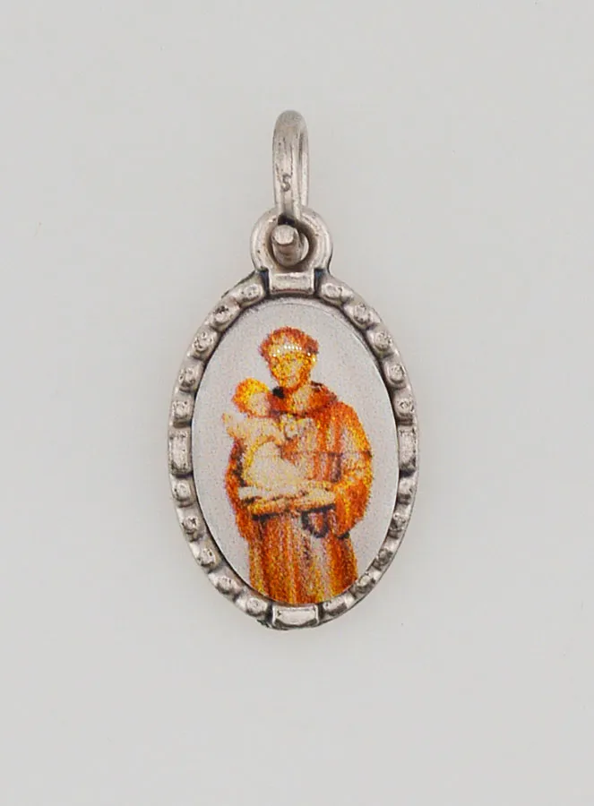 Medaillon met Gedraaide Rand 15 mm - Heilige Antonius (pic 1)