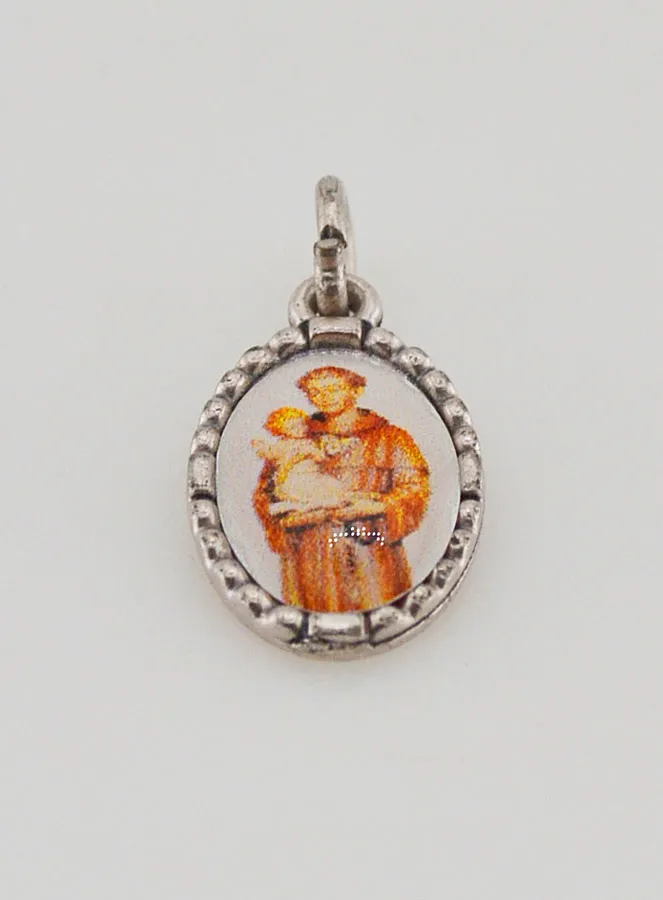 Medaillon met Gedraaide Rand 15 mm - Heilige Antonius (pic 2)