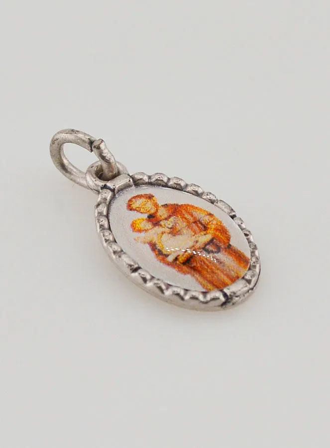 Medaillon met Gedraaide Rand 15 mm - Heilige Antonius (pic 3)