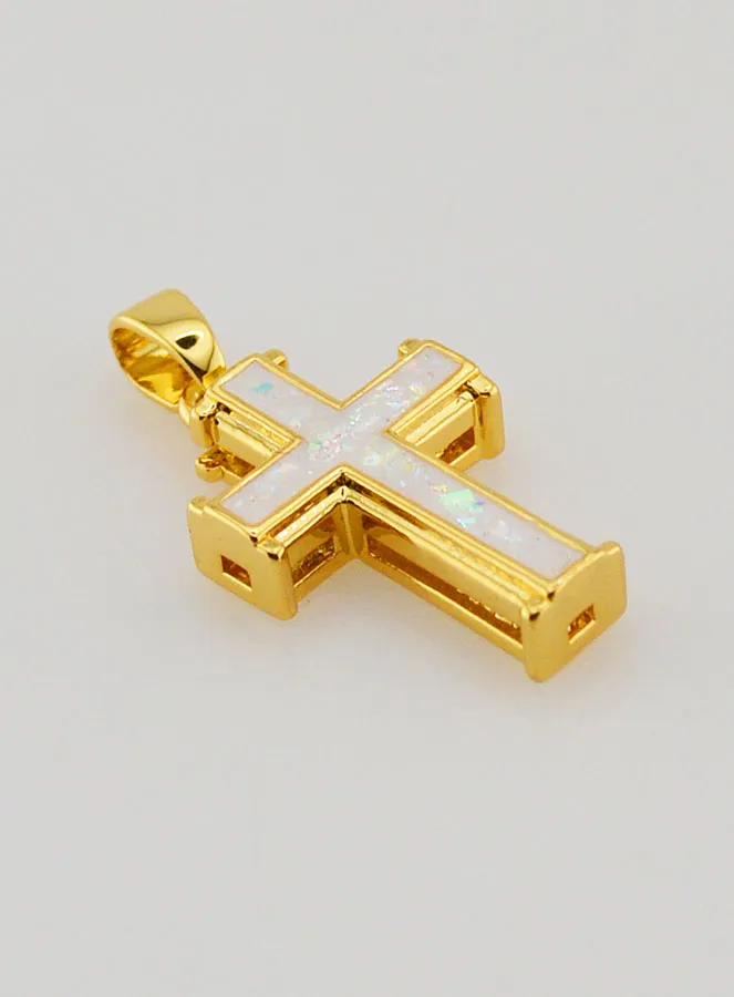 Witte Kruis-Hanger - 17mm (pic 3)