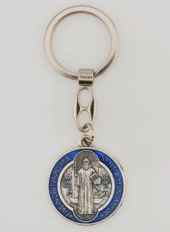 Kleurrijke Sleutelhanger Medaille van Heilige Benedictus (pic 2)