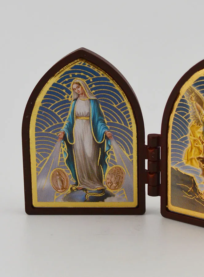 Mini Tweeluik Icoon - Maria Wonderdadige en Sint Michaël (pic 2)