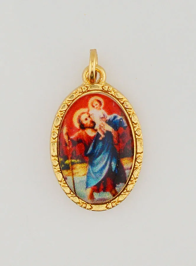Medaillon met Gedraaide Rand 25mm - Sint Christoffel (pic 1)