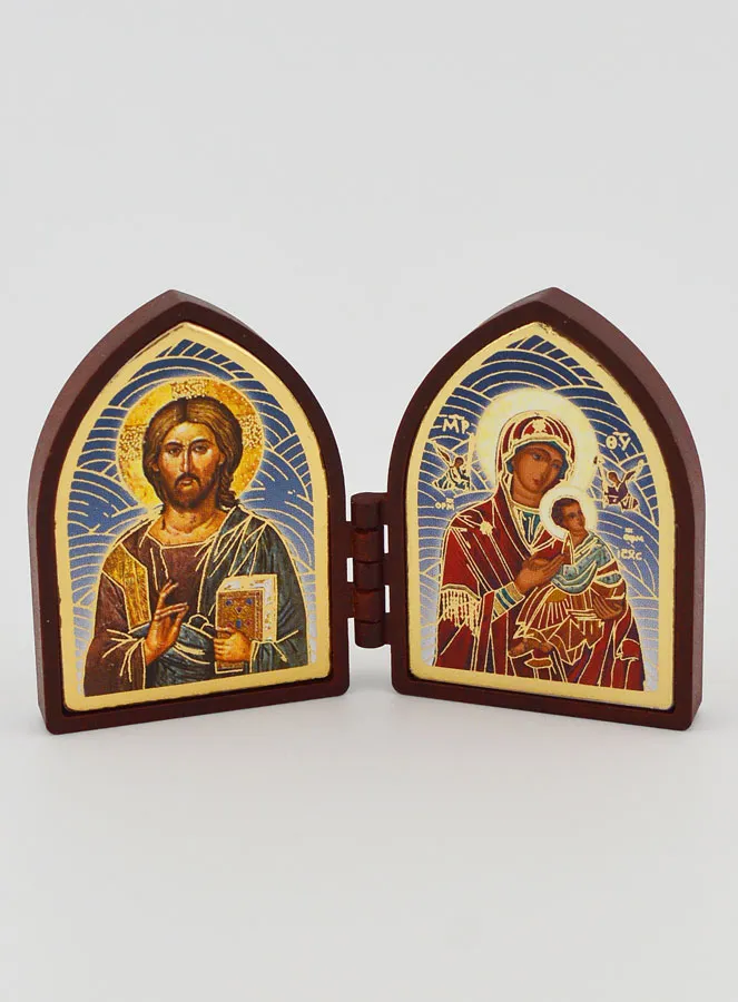 Klein Tweeluik Icoon - Jezus Christus en Maria (pic 1)