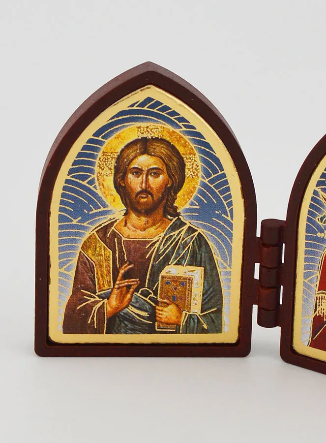 Klein Tweeluik Icoon - Jezus Christus en Maria (pic 2)