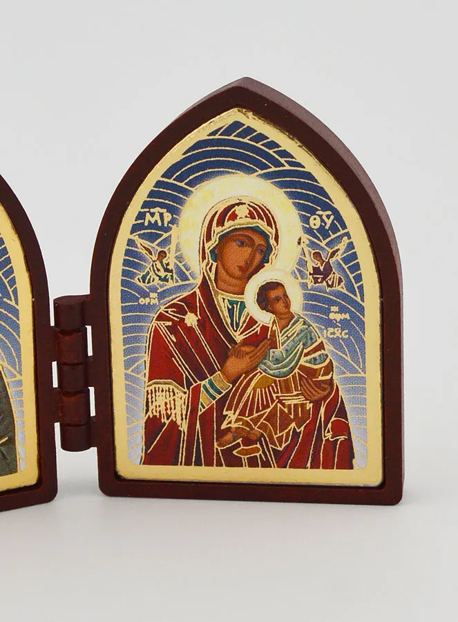 Klein Tweeluik Icoon - Jezus Christus en Maria (pic 3)