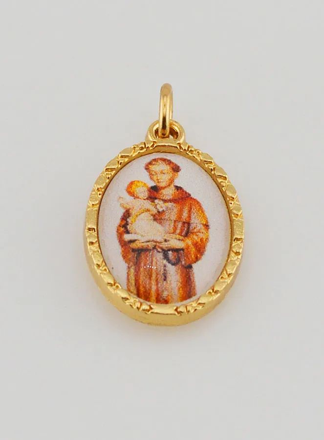 Medaillon met Gedraaide Rand 25mm - Sint Antonius (pic 2)