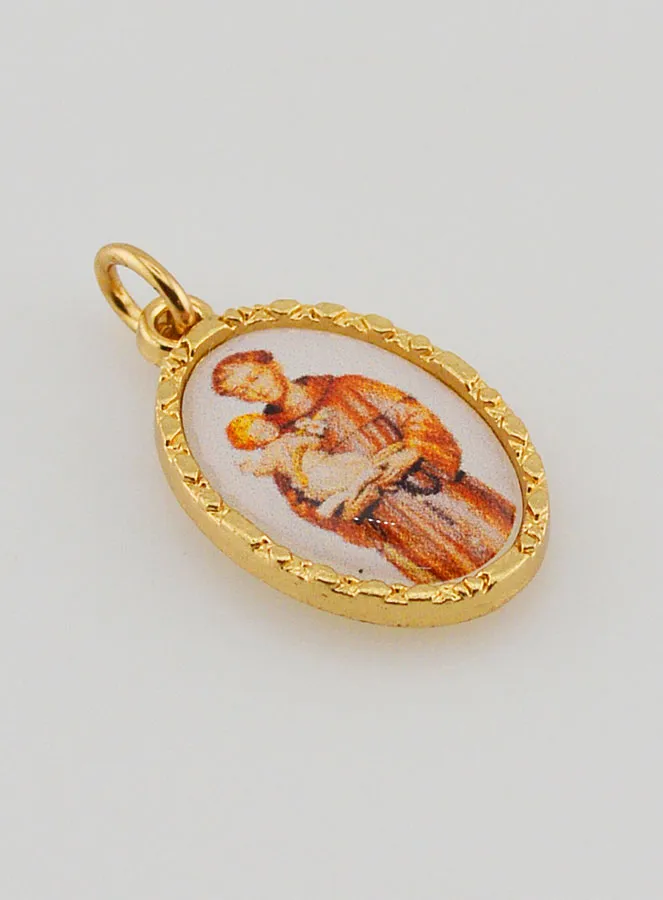 Medaillon met Gedraaide Rand 25mm - Sint Antonius (pic 3)