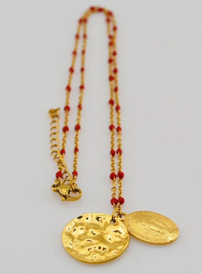 Religieuze Ketting met Kralen en Wonderdadige Medaille (pic 3)