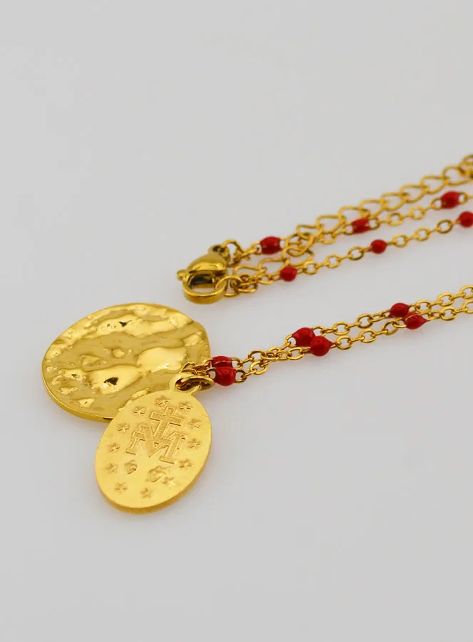 Religieuze Ketting met Kralen en Wonderdadige Medaille (pic 4)