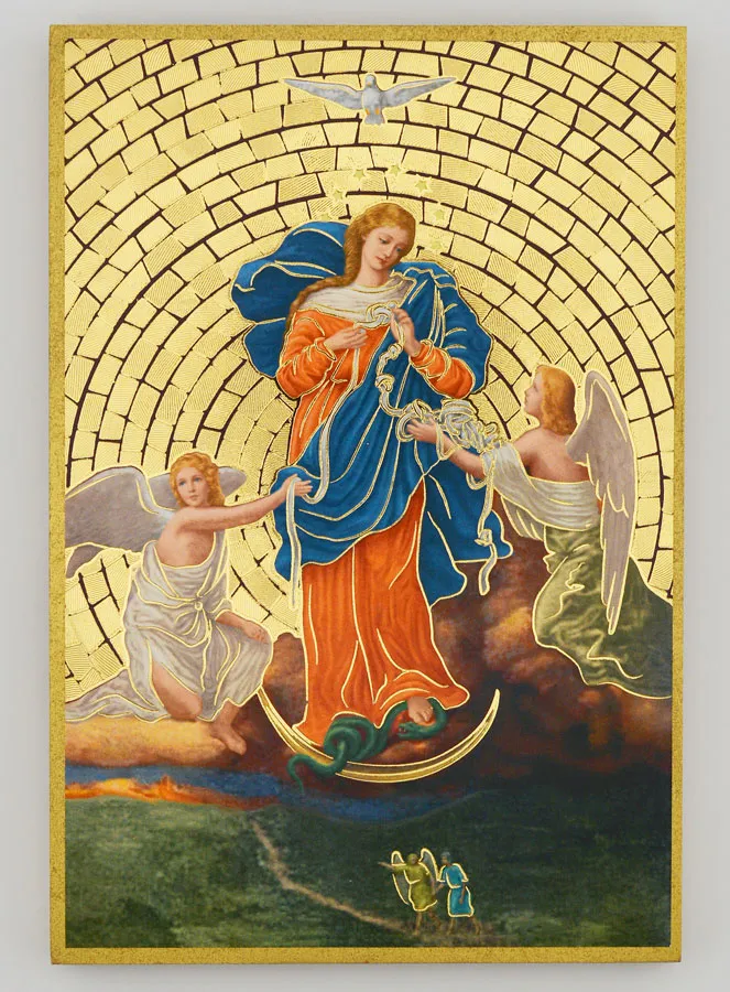 Lijst met Afbeelding van Maria die de Knopen Ontwart - 15 cm (pic 1)