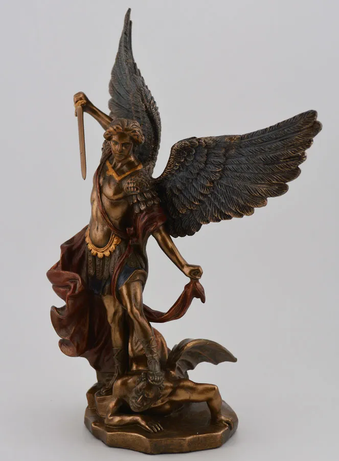 Religieus Beeld van de Aartsengel Michaël van Brons - 20cm (pic 2)