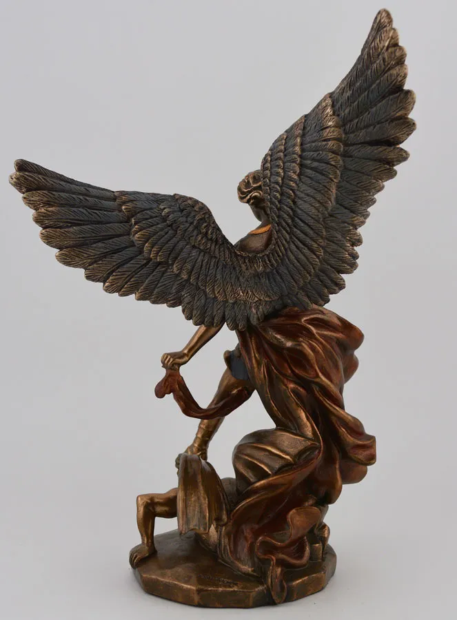 Religieus Beeld van de Aartsengel Michaël van Brons - 20cm (pic 4)